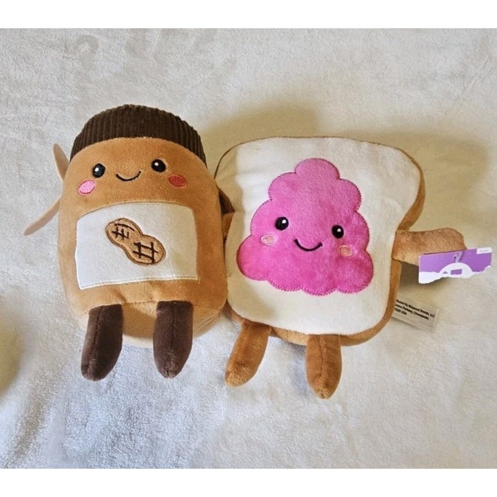 Hallmark Better Together Peanut Butter Jelly Magnetic Plush Set NWT